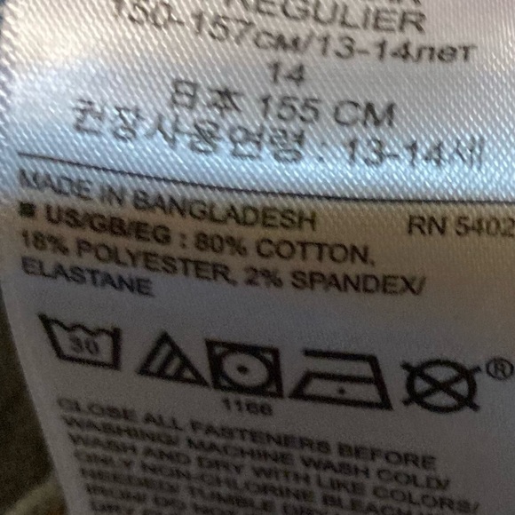 Girls Size 14 Regular Gap Denim Stretch Straight Adjustable Waist Jeans - Picture 12 of 16